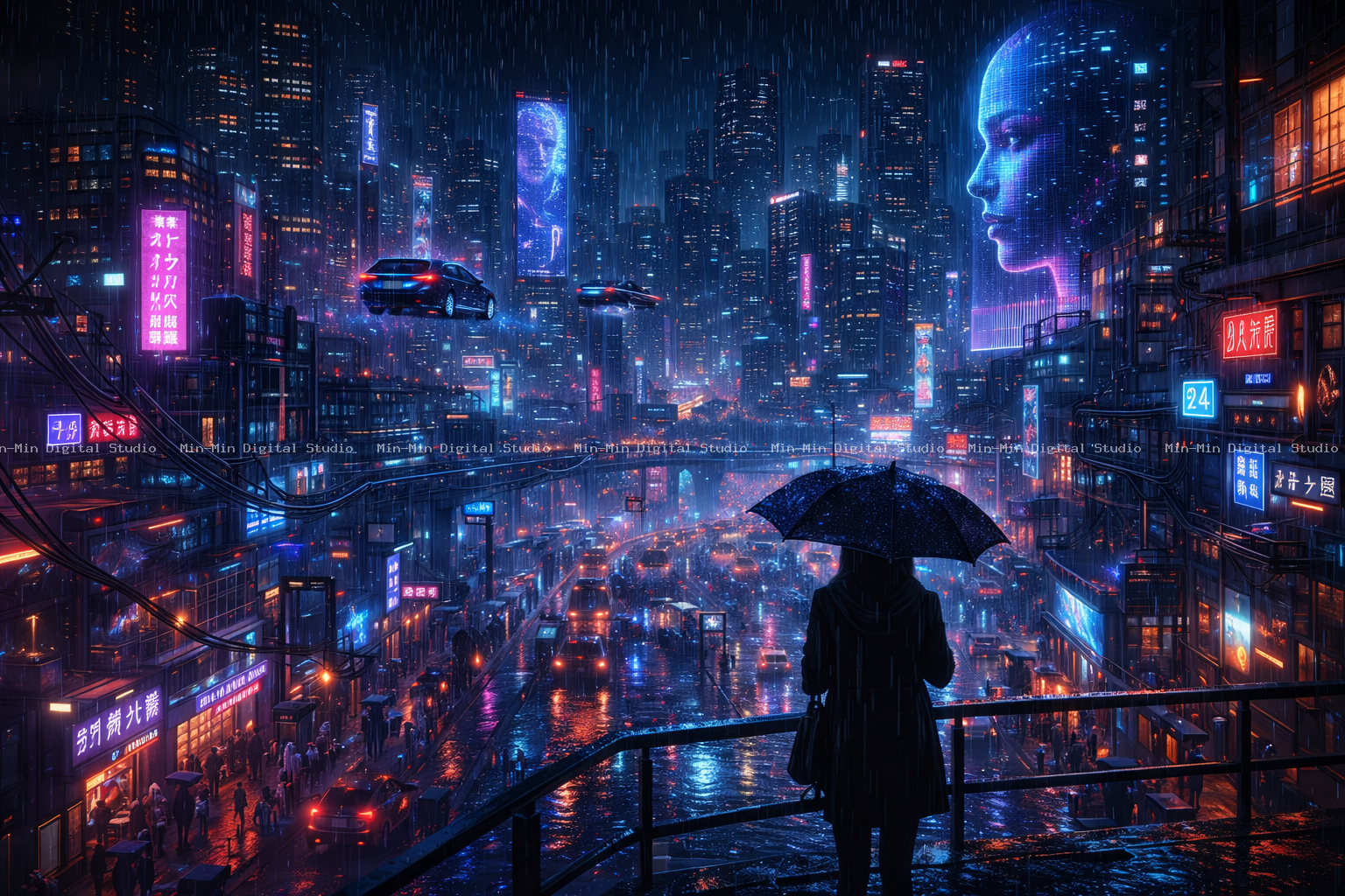 Cyberpunk Night Rain 4