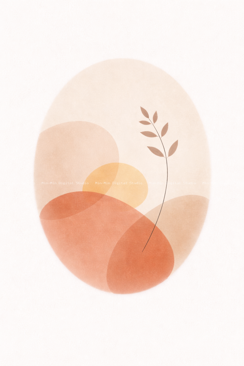 Centered circle  oval with soft edges