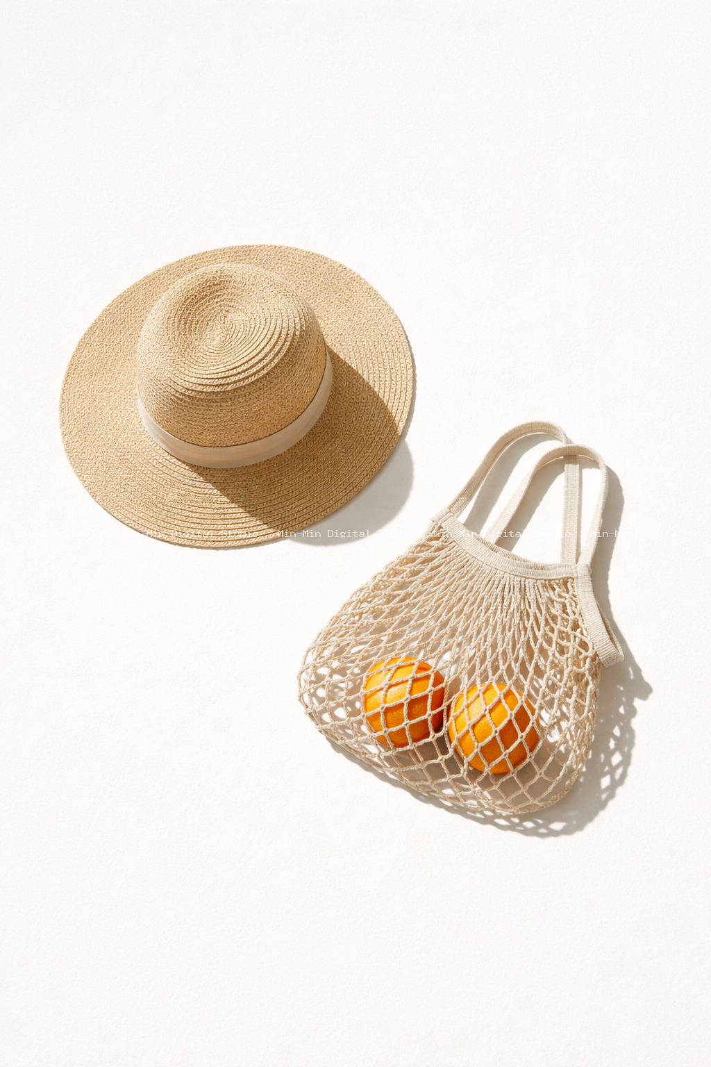 Minimal shadow on a flat surface - subject centered