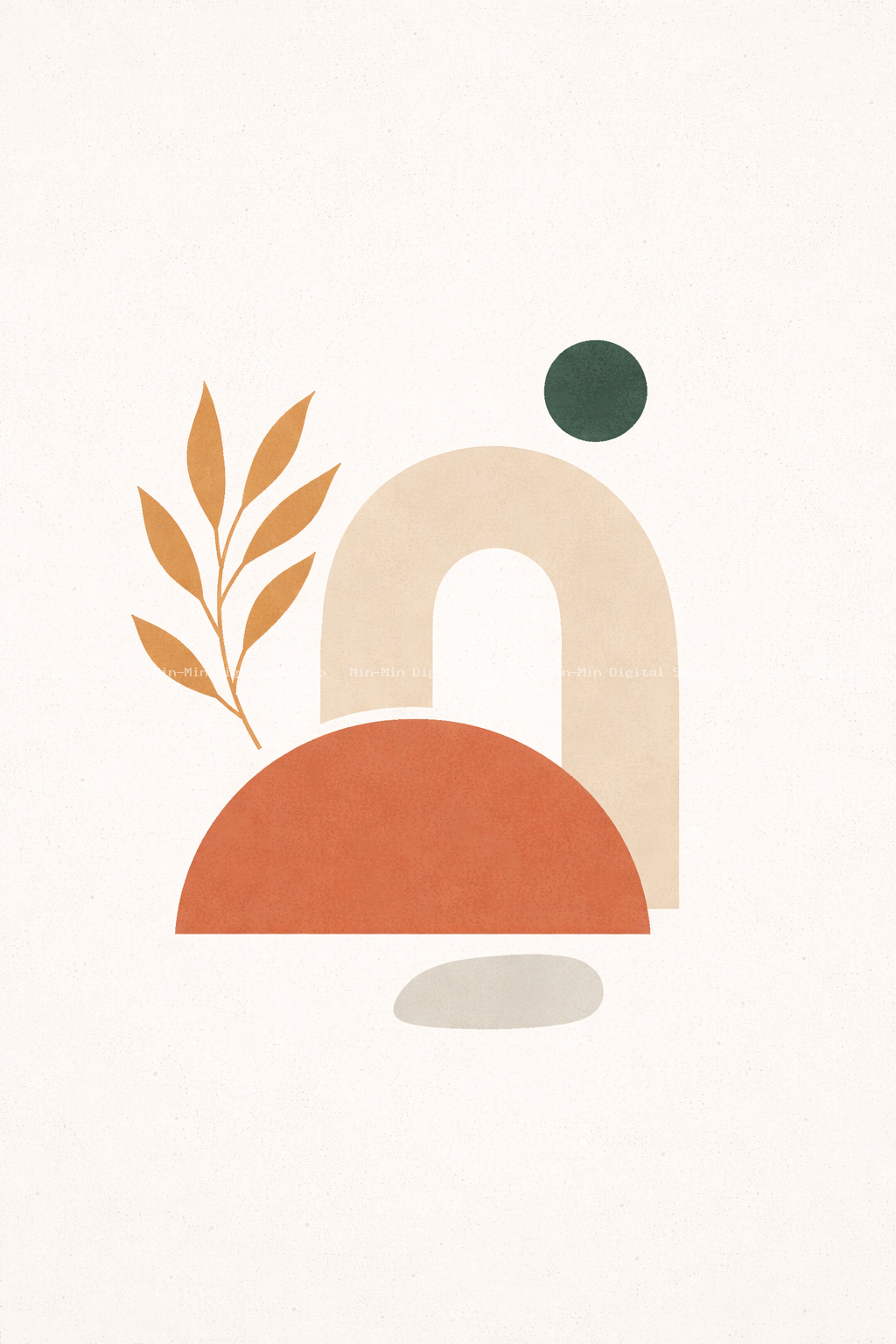 Single abstract shape - perfectly centered